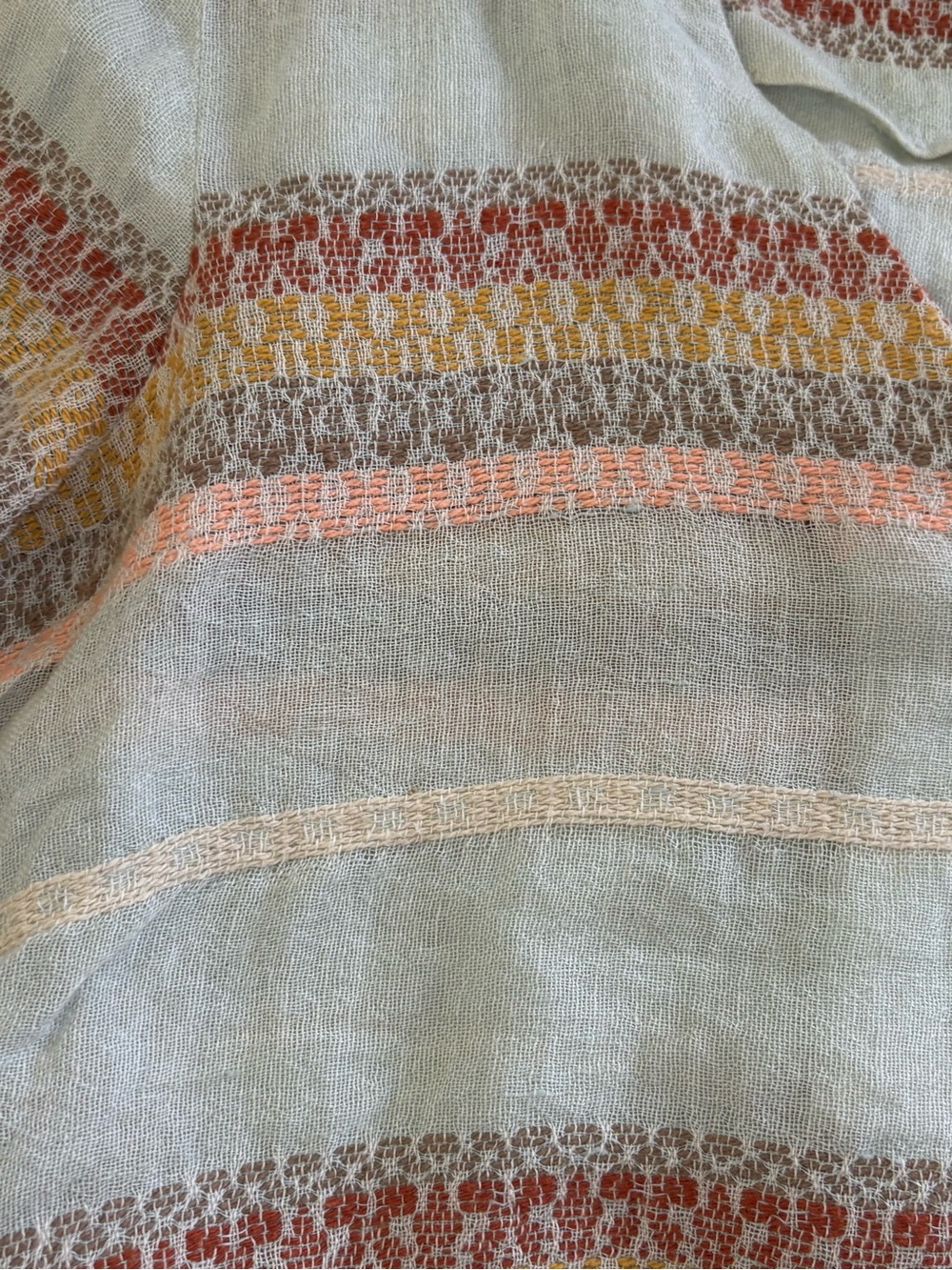Zara Pastel Striped Button-Front Blouse - Picture 12 of 15